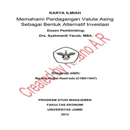 Memahami Perdagangan Valuta Asing Sebagai Bentuk Alternatif Investasi