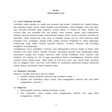 Karya ilmiah bahaya narkoba bagi kesehatan remaja