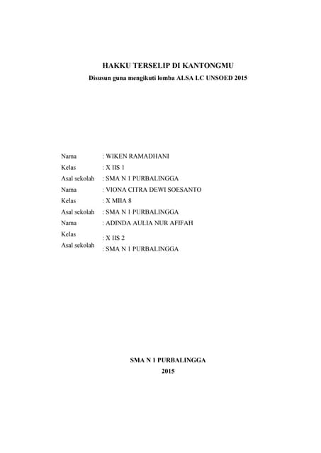 Contoh KTI SMA N 1 Purbalingga