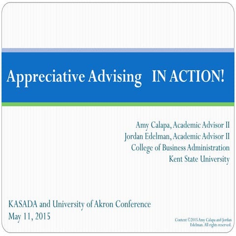 "Appreciative Advising IN ACTION"