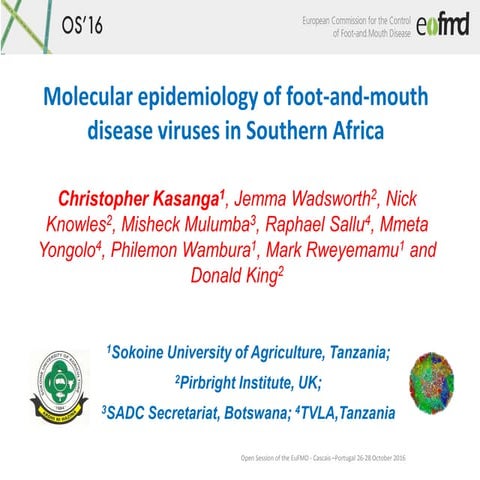 OS16 - 2.P3.e   Molecular Epidemiology of Foot-and-Mouth Disease Viruses in S...