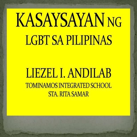 Kasaysayan ng lgbt sa pilipinas
