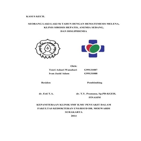 Kasus Kecil Interna : Hematemesis Melena, Klinis Sirosis Hepatis