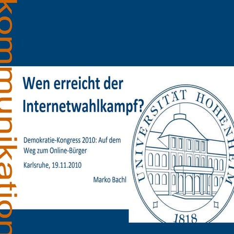 Wen erreicht der Internetwahlkampf?