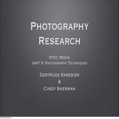 Kasebier Sherman photography slideshow