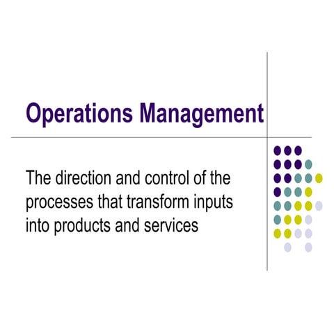 Operations Management