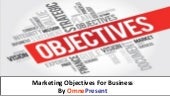 Marketing Objectives For Business