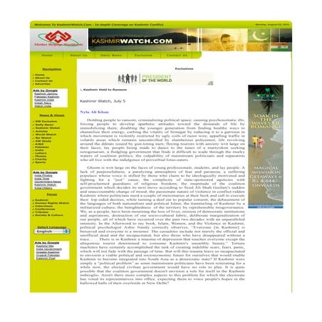 Article: Kashmir Held to Ransom | PDF | War and Conflicts
