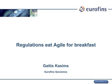 Regulations eat Agile for breakfast by Gaitis Kasims at #AgileIndia2019