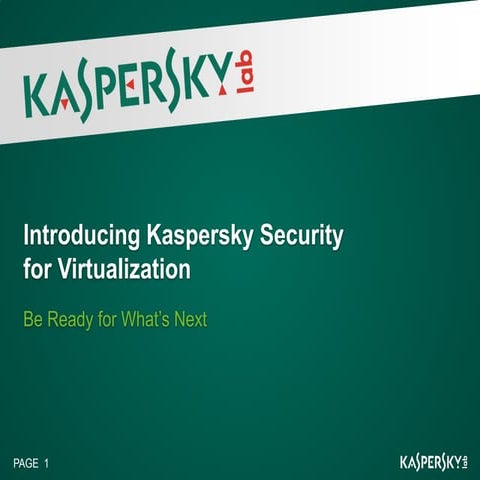 Kaspersky Security For Virtualization - ENGLISH