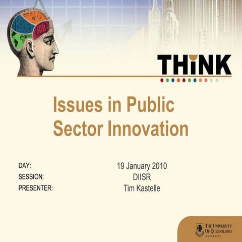 Issues in Public Sector Innovation