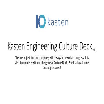 Kasten Engineering Culture Deck