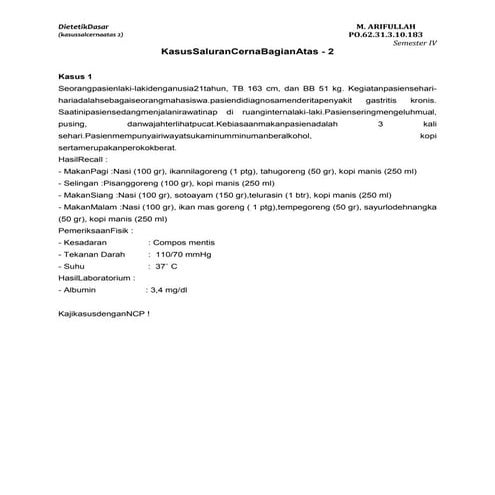 Kasus saluran cerna atas 2