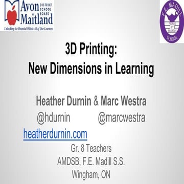 3D Printing: New Dimensions in Student Learning
