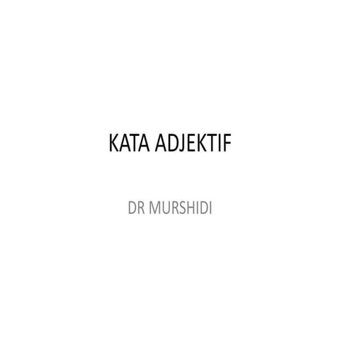 Kata adjektif