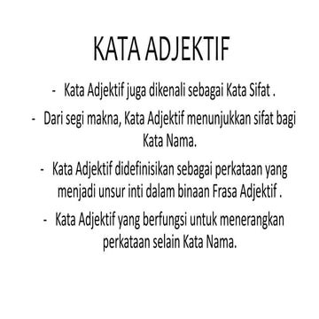 bahasa melayu stpm sem 2 - kata adjektif (morfologi)