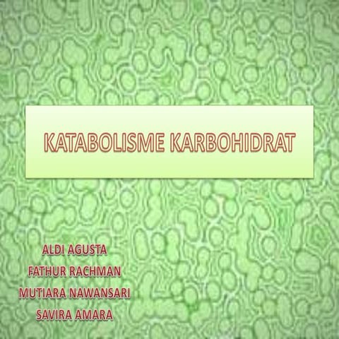 Katabolisme karbohidrat