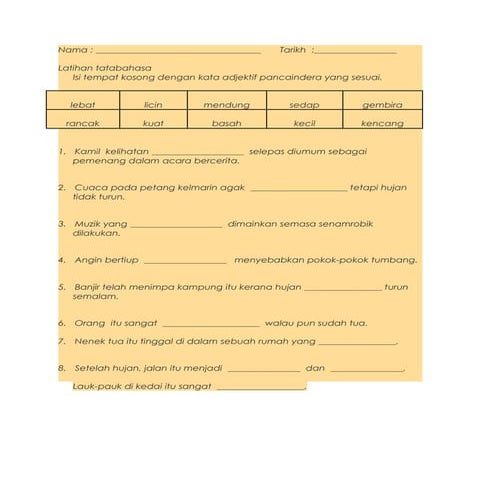 Kat adjektif pancaindera 1