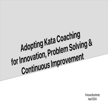 Toyota Kata Coaching for Agile Teams & Transformations