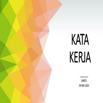 Kata kerja Tingkatan 1 | PPTX