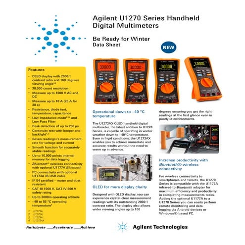 Katalog agilent-u1270-series-handheld-digital-multimeter-tridinamika