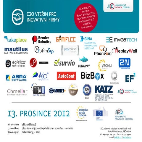 Katalog firem 120 vterin pro JIC|Innovation Park