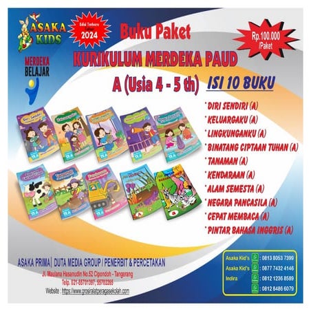 Terbaru Paket Buku Kurikulum Merdeka PAUD Usia 4-5 Tahun