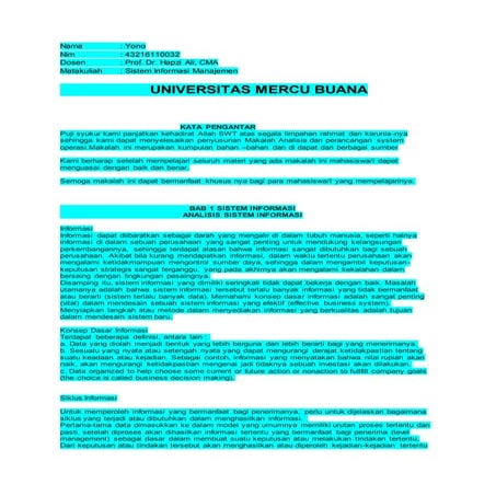 YONO, TUGAS MAKALAH SEBELUM UAS, ANALISIS DAN PERANCANGAN SISTEM INFORMASI, PROF. Dr. Hapzi Ali, CMA, UNIV MERCU BUANA, 2017