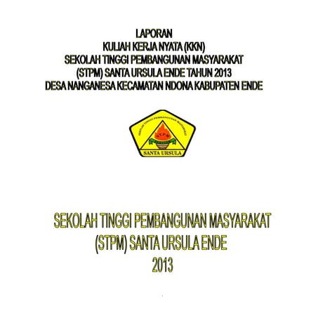 Kata pengantar dftr isi, lembar pengesahan hasi l kkn