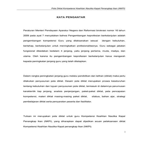 Kata pengantar pola_diklat_nkpi_2012