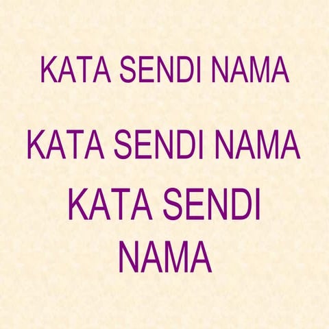 Kata Sendi Nama