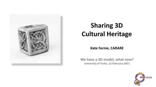Sharing 3D Cultural Heritage