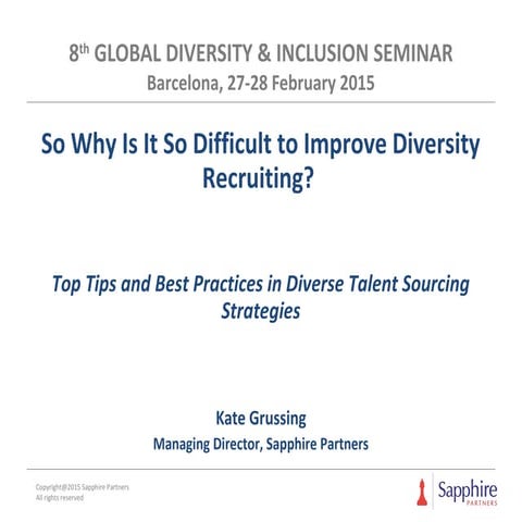 Diversity Talent Sourcing Strategies : Kate Grussing 