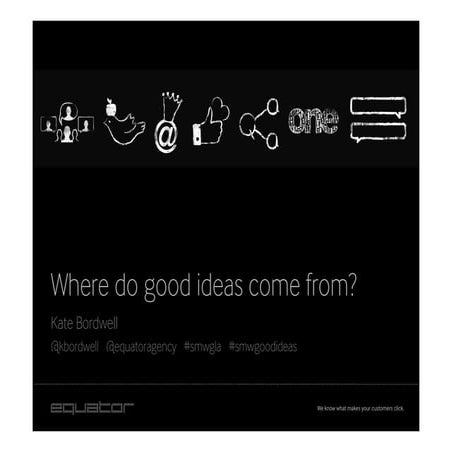 Where do good ideas come from (extended Social Media Week version)