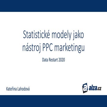 Statistické modely jako další nástroj PPC marketingu