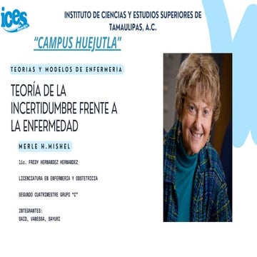 Teoría de la incertidumbre frente a la enfermedad | PPTX