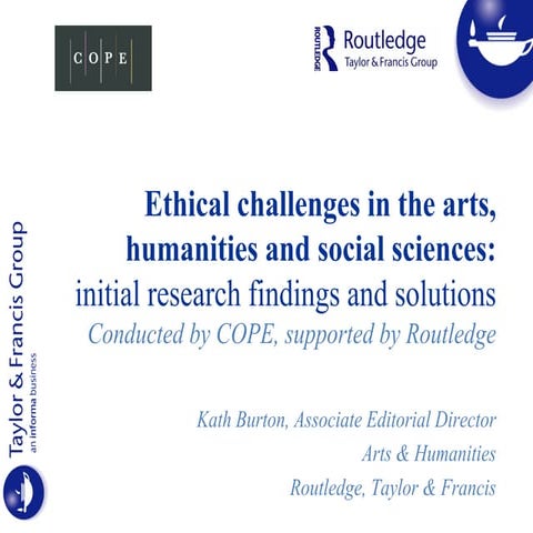 Ethical challenges in the arts, humanities and social sciences: initial resea...