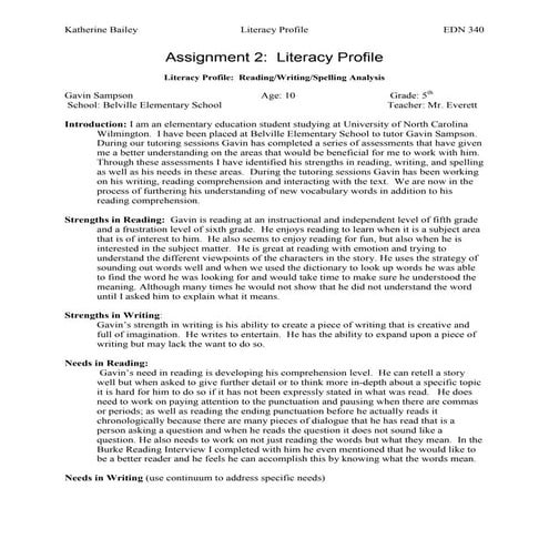 Katherine bailey literacy profile edn340_10-16-11