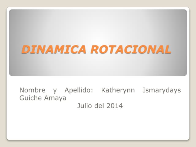 Momento Angular y movimiento girosc...