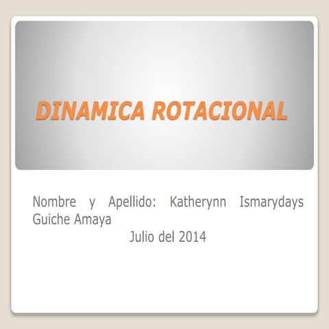 Momento Angular y movimiento giroscopico