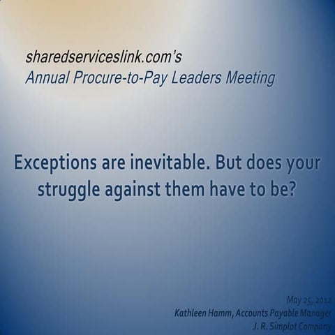Exceptions are inevitable. But does your struggle against them have to be?