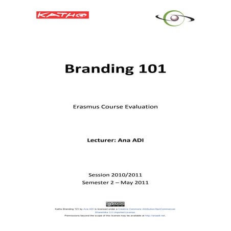 Katho Branding course evaluation May11