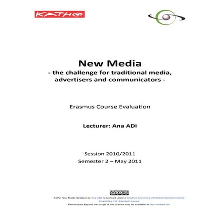 Katho New Media course evaluation May11