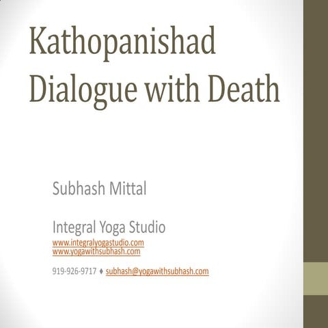 Kathopanishad, brief introduction