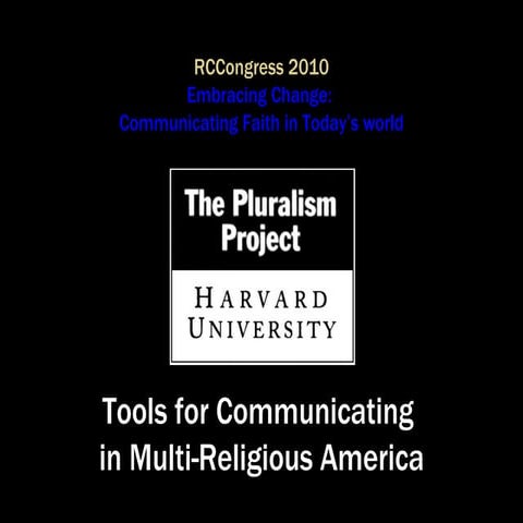 Tools for Communicating in Multi-Religious America