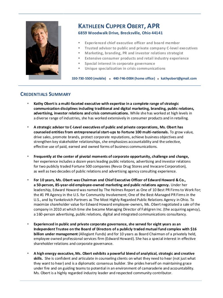 investor relations resumes