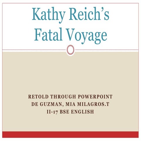 Kathy Reichs Fatal Voyage