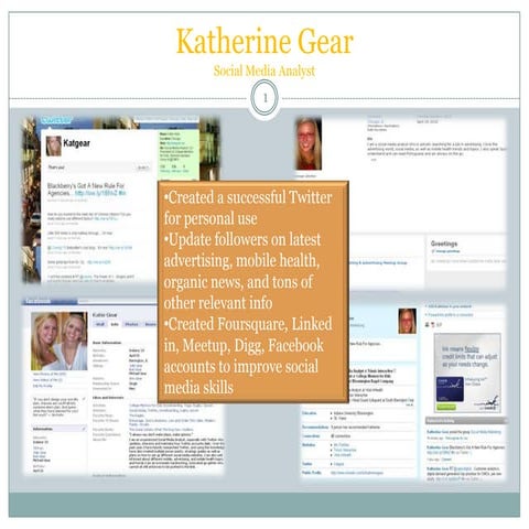New and improved Katie gear social media portfolio