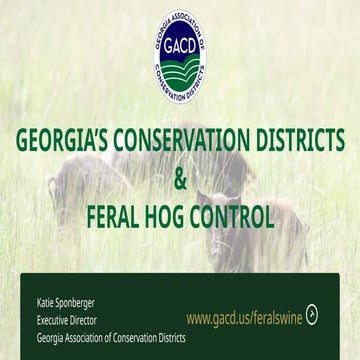 Georgia's Conservation Districts and Feral Hog Control