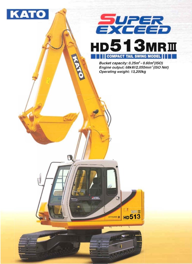 Kato excavators hd513 mriii